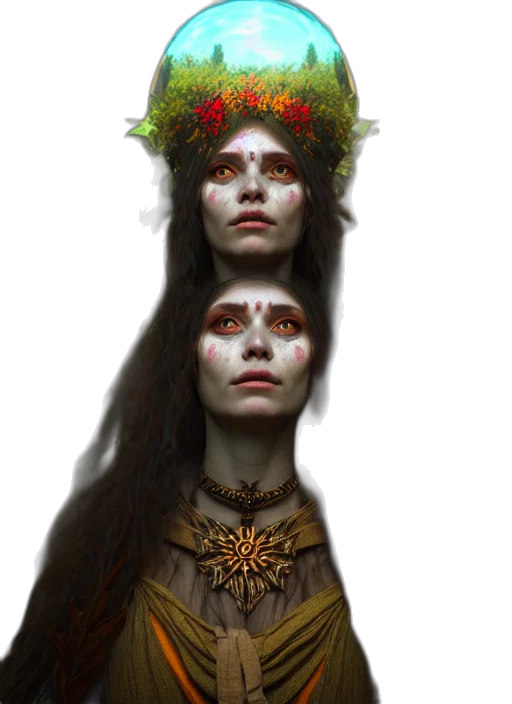 crown, face, mask, fantasy art transparent PNG cut-out