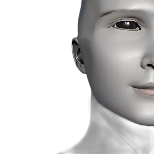 robot, mask, face, 3d render transparent PNG cut-out