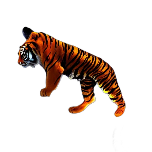 animal, creature, staff, 3d render, concept art, photorealistic, pixel art, tiger transparent PNG cut-out