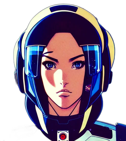 face, robot, jacket, mask, anime, cartoon, pixel art, comic book art transparent PNG cut-out