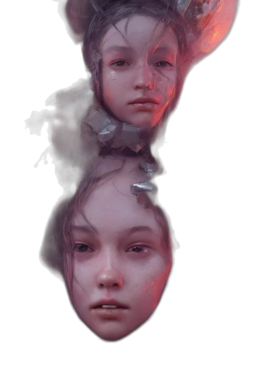 face, mask, crown, robot, concept art, photorealistic, fantasy art, 3d render transparent PNG cut-out