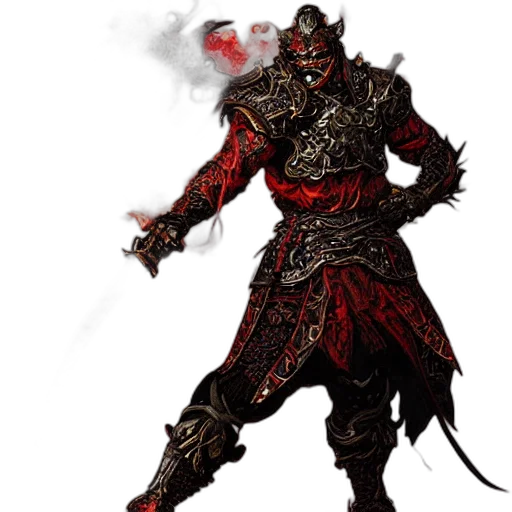 staff, sword, mask, weapon, concept art, fantasy art, 3d render, comic book art transparent PNG cut-out