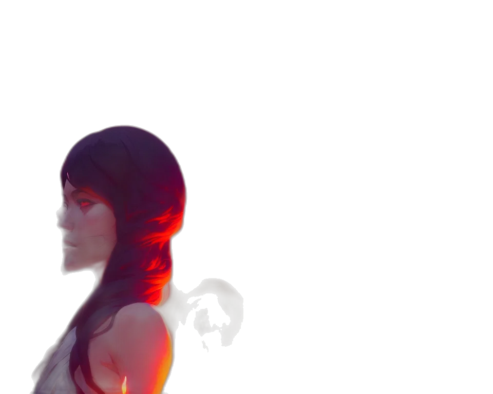 dress, hair, robot, face, 3d render, concept art, photorealistic, anime transparent PNG cut-out