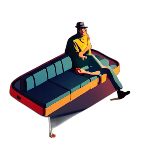 furniture, jacket, hat, staff transparent PNG cut-out