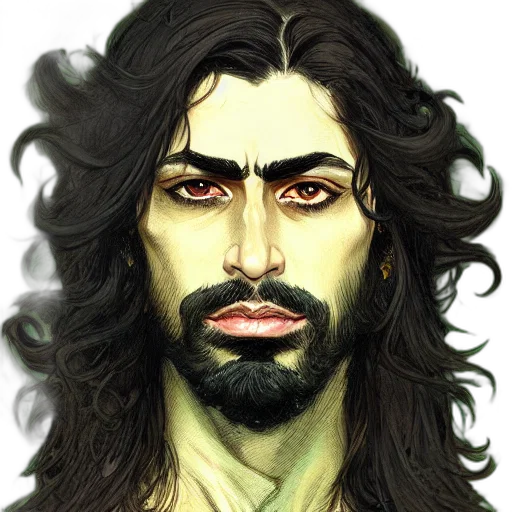 face, hair, fantasy art, photorealistic, concept art, comic book art, portrait, painting transparent PNG cut-out