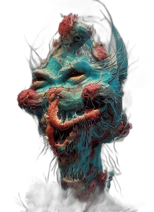 mask, dragon, creature, face transparent PNG cut-out