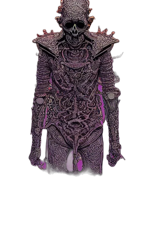 mask, jacket, staff, robot, concept art, fantasy art, 3d render, pixel art transparent PNG cut-out