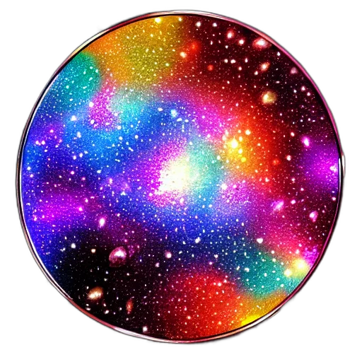 jewelry, crown, outer space, colorful, neon, dark, bowl, filled transparent PNG cut-out