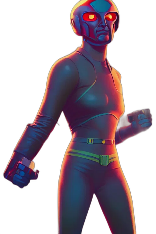 jacket, mask, robot, staff transparent PNG cut-out