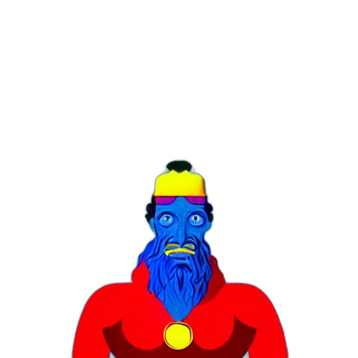 mask, crown, face, staff, 3d render, concept art, cartoon, pixel art transparent PNG cut-out