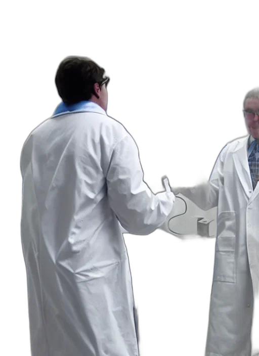 chromatograph, beats, man, white, coat transparent PNG cut-out