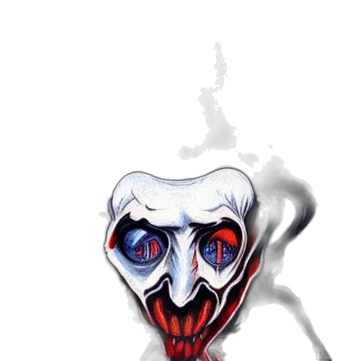 mask, face, creature, jacket, concept art, comic book art, pixel art, watercolor transparent PNG cut-out