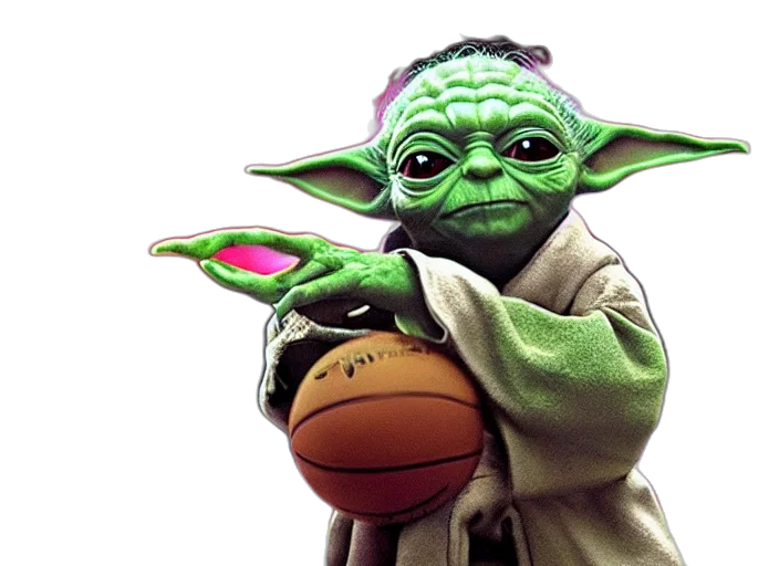 photorealistic, espn, still, yoda transparent PNG cut-out