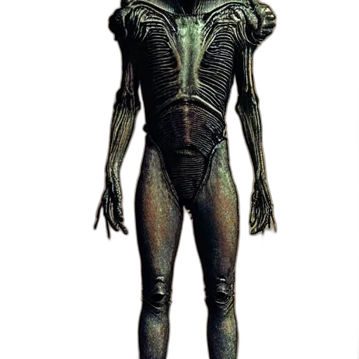 robot, creature, mask, staff, concept art, 3d render, comic book art, outer space transparent PNG cut-out