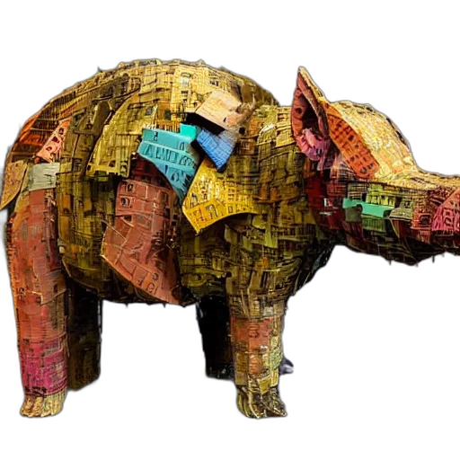 animal, 3d render, concept art, sculpture transparent PNG cut-out