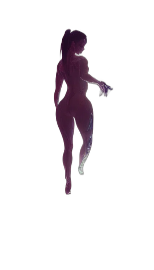 dress, robot, creature, staff transparent PNG cut-out