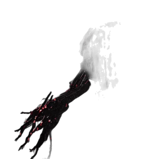 weapon, creature, hair, mask transparent PNG cut-out