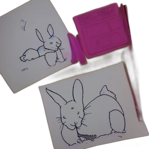 concept art, photorealistic, rabbit, drawn, little, boy transparent PNG cut-out