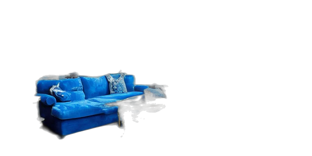 furniture, 3d render, photorealistic, concept art, blue, monochrome, ultra, wide transparent PNG cut-out