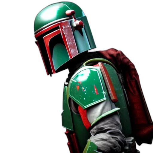 mask, concept art, 3d render, green transparent PNG cut-out