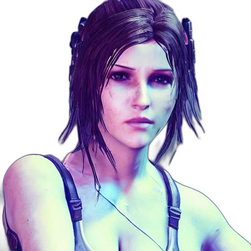 face, cyberpunk, concept art, fantasy art transparent PNG cut-out