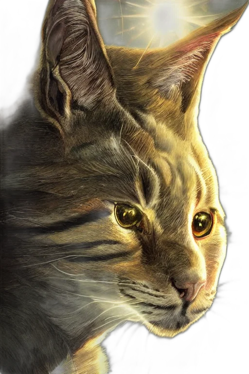 animal, creature, face, staff, photorealistic, oil painting, fantasy art, watercolor transparent PNG cut-out