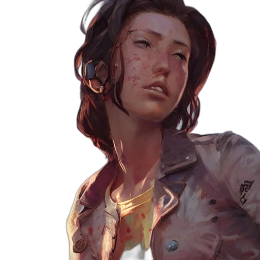 jacket, face, concept art, cyberpunk transparent PNG cut-out