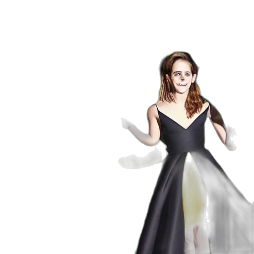 dress, concept art, fantasy art, cartoon, photorealistic, monochrome, dark, emma transparent PNG cut-out