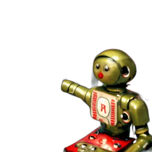 robot, weapon, staff, 3d render transparent PNG cut-out