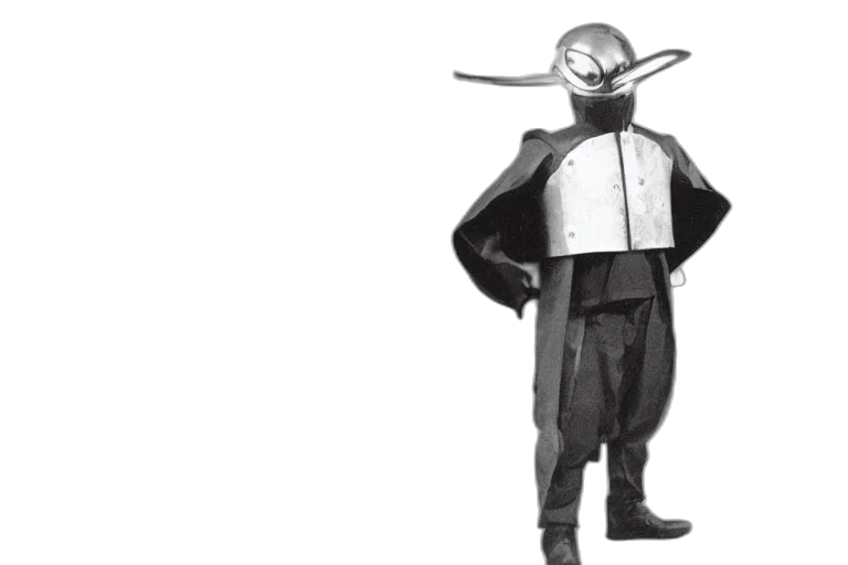 robot, mask, jacket, animal, concept art, outer space, single, time transparent PNG cut-out