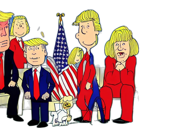 cartoon, concept art, donald, trump, jigsaw, puzzle, charles, schulz transparent PNG cut-out