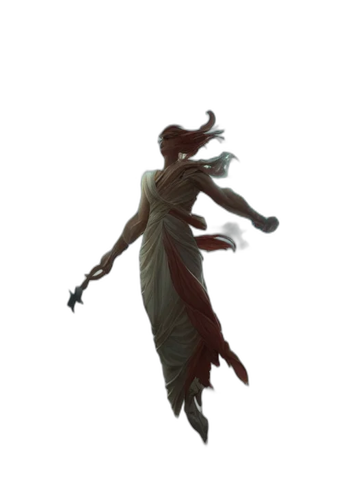dress, staff, creature, dragon, concept art, fantasy art, 3d render, photorealistic transparent PNG cut-out