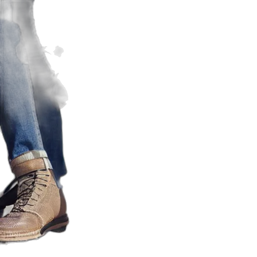 shoes, jacket, photorealistic, concept art, 3d render, watercolor, fog, fire transparent PNG cut-out