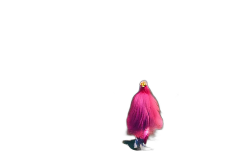 hair, creature, animal, dress, 3d render, concept art, vaporwave, pixel art transparent PNG cut-out