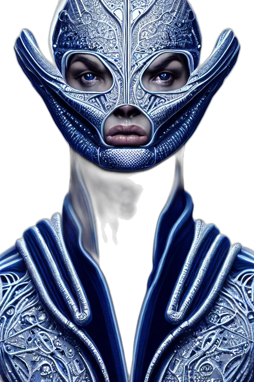 mask, face, jewelry, fantasy art, photorealistic, concept art, 3d render, outer space transparent PNG cut-out