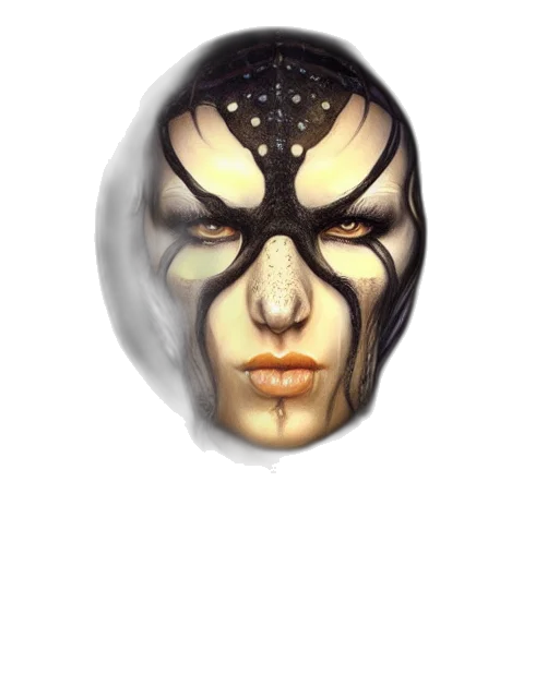 mask, face, jewelry, creature transparent PNG cut-out