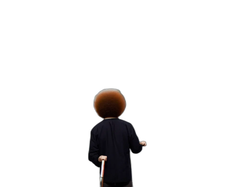 staff, dress, jacket, hair transparent PNG cut-out