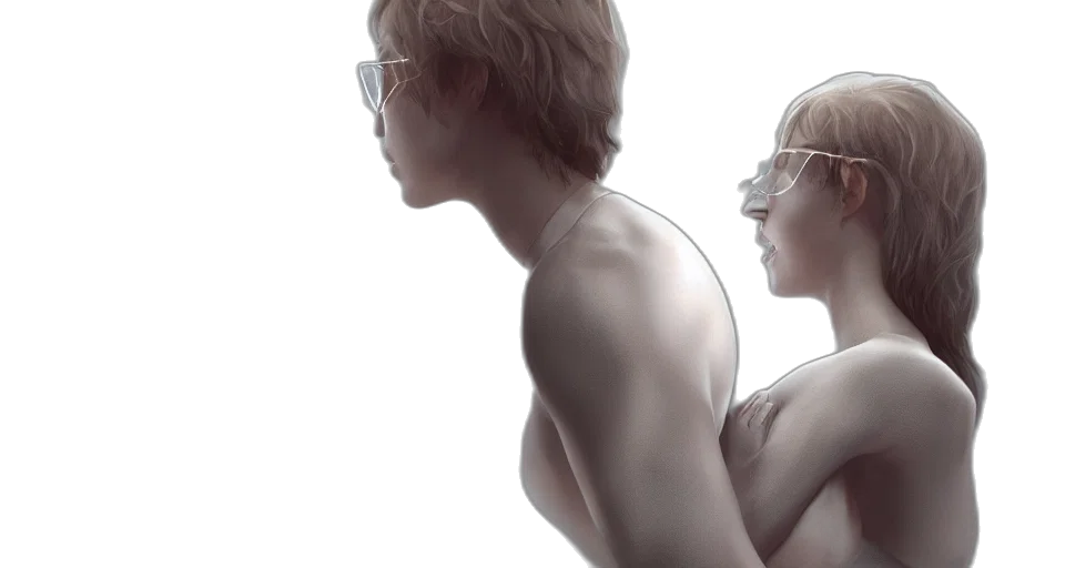 photorealistic, concept art, oil painting, watercolor, xray, photos, bionic, couples transparent PNG cut-out