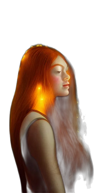 hair, face, mask, crown, photorealistic, fantasy art, concept art, oil painting transparent PNG cut-out