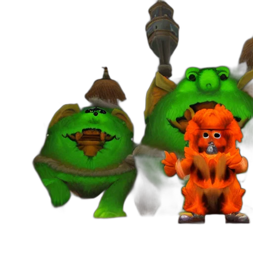 creature, staff, 3d render, concept art transparent PNG cut-out