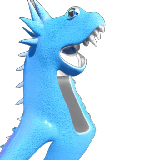 dragon, staff, animal, creature, 3d render, concept art, photorealistic, cartoon transparent PNG cut-out