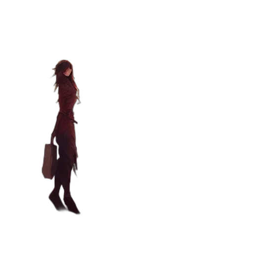 dress, staff, weapon, creature, concept art, anime, pixel art, 3d render transparent PNG cut-out