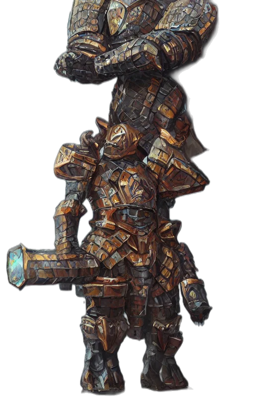 robot, sword, staff, weapon, concept art, fantasy art, 3d render, pixel art transparent PNG cut-out