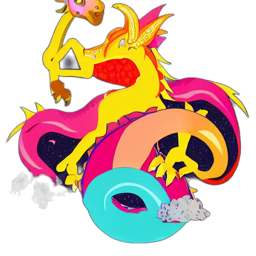 dragon, creature, concept art, pixel art transparent PNG cut-out