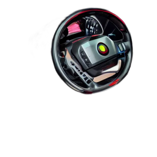 car, robot, weapon, staff, concept art, 3d render, photorealistic, vaporwave transparent PNG cut-out