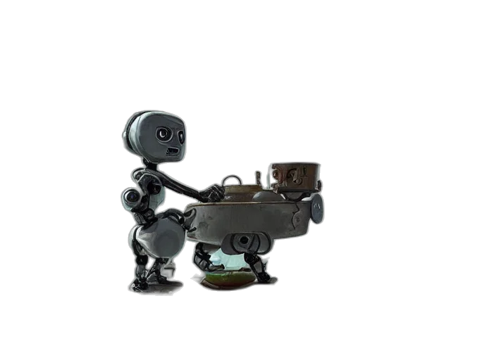 robot, car, 3d render, concept art transparent PNG cut-out