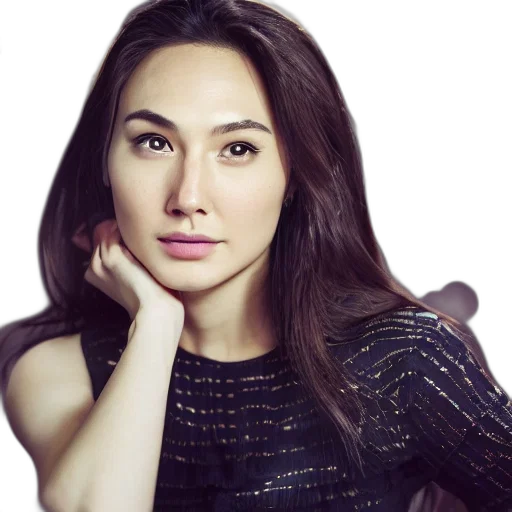 photorealistic, oil painting, studio, photoshoot, chinese, gal, gadot, lighting transparent PNG cut-out