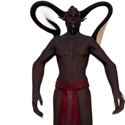 creature, staff, mask, concept art transparent PNG cut-out