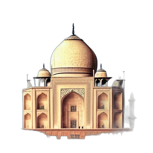 building, 3d render, photorealistic, pencil sketch, pixel art, futuristic, taj, mahal transparent PNG cut-out