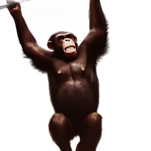 animal, staff, creature, photorealistic transparent PNG cut-out